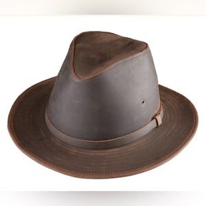 Don Leather Safari Hat Men Sz L
